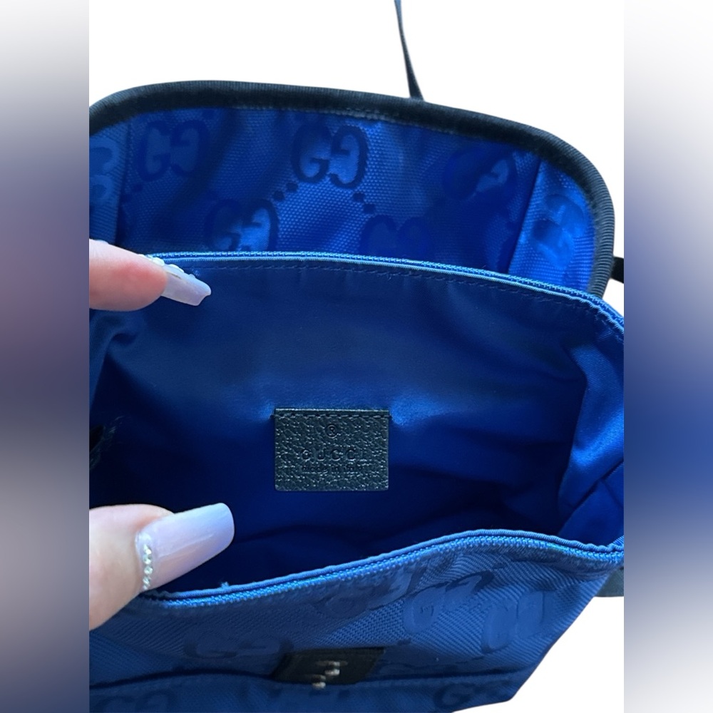 Gucci GG Blue “Off The Grid” Crossbody Bag! NWOT - Picture 6 of 9